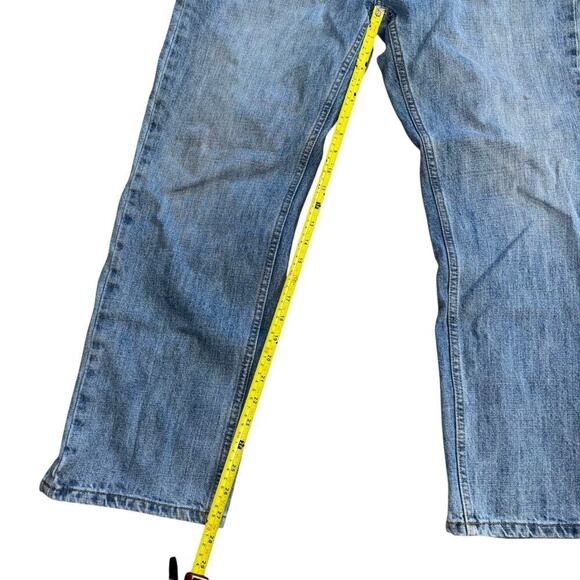 Dickies Mid Wash Straight Leg Blue Jeans Men's 38 Button Fly Casual Classic - Picture 9 of 10